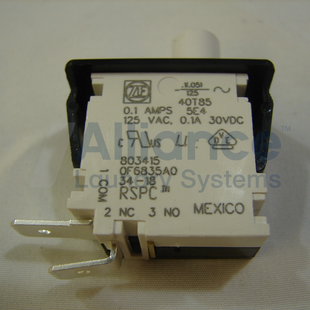 SWITCH,PUSH BUTTON SPST NC W/AU