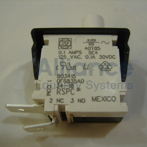 [803415] SWITCH,PUSH BUTTON SPST NC W/AU